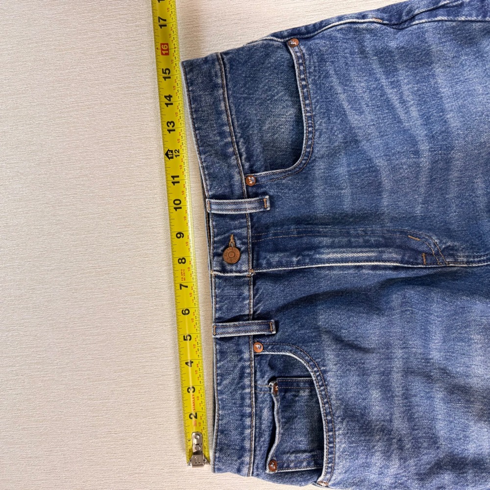 Madewell Women 29 Baggy Tapered Paneled Denim Jeans Blue Two Toned - Picture 11 of 12